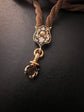 VICTORIAN HAIR NECKLACE WITH HIGH CARAT GOLD / ENAMAL FITTINGS & DOG CLIP