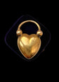 VICTORIAN 15CT GOLD PUFFY HEART PADLOCK