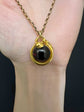 VICTORIAN 15CT GOLD SNAKE WITH GARNET PENDANT