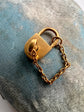 VICTORIAN 18CT GOLD WORKING PADLOCK & KEY PENDANT