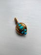 ETRUSCAN REVIVAL 15CT GOLD & TURQUOISE PENDANT