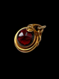 VICTORIAN 15CT GOLD SNAKE WITH GARNET PENDANT