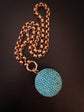 VICTORIAN PAVE TURQUOISE DOME PENDANT