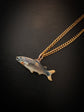 VICTORIAN ENAMEL TROUT PENDANT