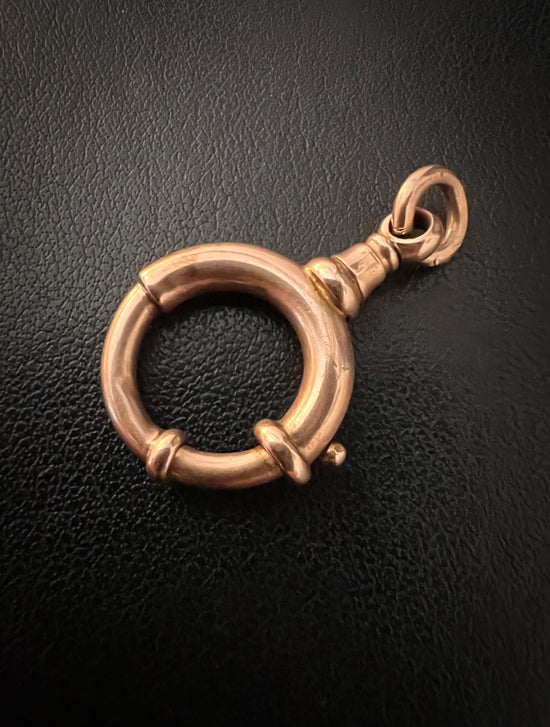 VICTORIAN 15CT GOLD SPRING BOLT BAIL