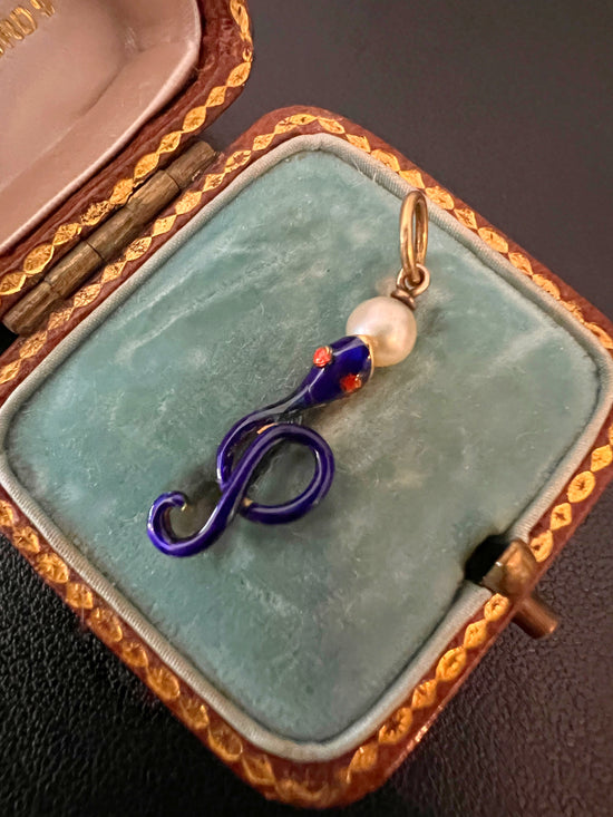 VICTORIAN ENAMEL SNAKE PENDANT