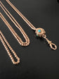 VICTORIAN 15CT GOLD CHAIN WITH TURQUOISE SLIDER