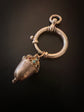 EARLY 20TH CENTURY SILVER MULTI GEM ACORN PENDANT