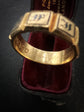 ‘IN MEMORY OF’ 18CT GOLD & ENAMEL BAND RING