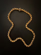 GEORGIAN 18CT GOLD CHUNKY BELCHER CHAIN WITH TURQUOISE CLASP