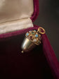 EARLY 20TH CENTURY GOLD MULTI GEM ACORN PENDANT