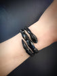 VICTORIAN WHITBY JET SNAKE BRACELET