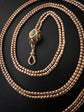 VICTORIAN 15CT GOLD CHAIN WITH TURQUOISE SLIDER