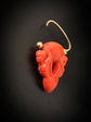 EARLY 19TH CENTURY CORAL CHERUB PADLOCK PENDANT