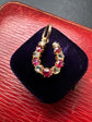 VICTORIAN DIAMOND & RUBY HORSESHOE PENDANT