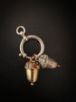 EARLY 20TH CENTURY GOLD MULTI GEM ACORN PENDANT