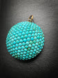 VICTORIAN PAVE TURQUOISE DOME PENDANT