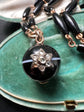 VICTORIAN ONYX NECKLACE WITH DIAMOND STAR PENDANT