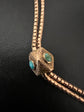 VICTORIAN 15CT GOLD CHAIN WITH TURQUOISE SLIDER