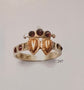 FRENCH EARLY 19TH CENTURY FRENCH DOUBLE HEART RING