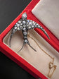 VICTORIAN DIAMOND SWALLOW BIRD BROOCH