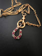 VICTORIAN DIAMOND & RUBY HORSESHOE PENDANT