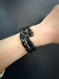 VICTORIAN WHITBY JET SNAKE BRACELET