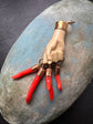 EARLY 19TH CENTURY LAVA & CORAL HAND PENDANT