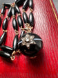 VICTORIAN ONYX NECKLACE WITH DIAMOND STAR PENDANT