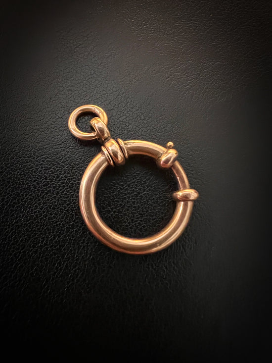 VICTORIAN LARGE 9CT GOLD SPRING BOLT