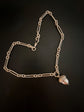 ANTIQUE SILVER PAPERCLIP ALBERT CHAIN WITH CHUNKY ACORN PENDANT