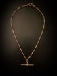 ANTIQUE PLATINUM & 18CT GOLD ALBERT CHAIN