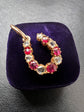 VICTORIAN DIAMOND & RUBY HORSESHOE PENDANT