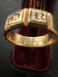 ‘IN MEMORY OF’ 18CT GOLD & ENAMEL BAND RING