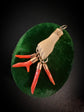 EARLY 19TH CENTURY LAVA & CORAL HAND PENDANT