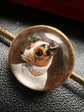 VICTORIAN JACK RUSSELL ESSEX CRYSTAL BAR BROOCH