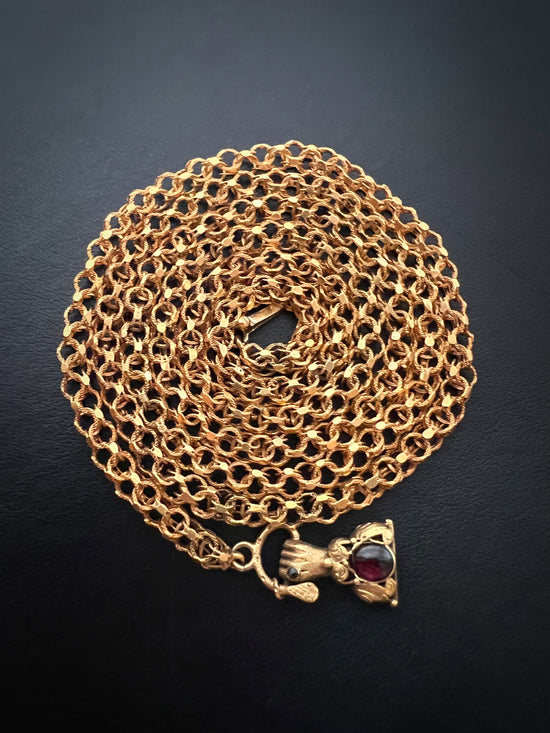 GEORGIAN CHAIN WITH HAND & SNAKE CLASP