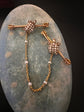 DOUBLE DIAMOND & PEARL TORTOISE BAR BROOCH SET