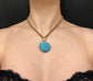 VICTORIAN PAVE TURQUOISE DOME PENDANT