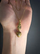 CHRYSOBERYL & RUBY SNAKE & HEART PENDANT