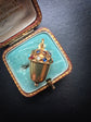 EARLY 20TH CENTURY GOLD MULTI GEM ACORN PENDANT