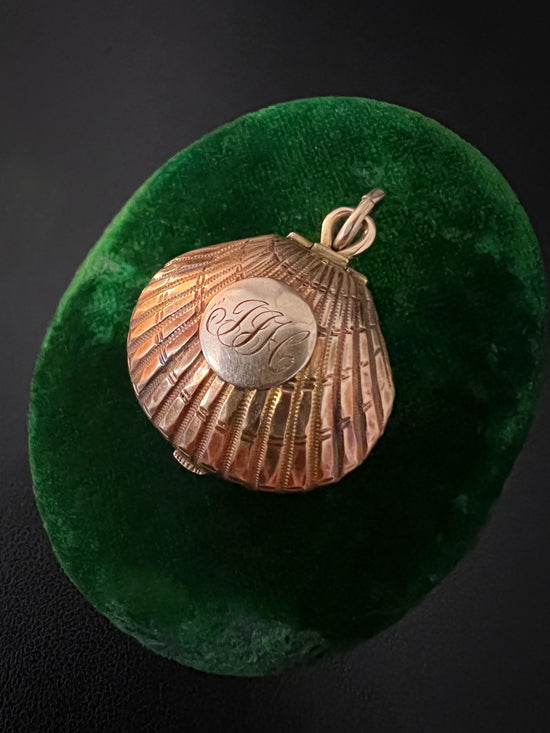 EARLY VICTORIAN SHELL VINAIGRETTE PENDANT