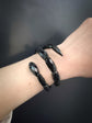 VICTORIAN WHITBY JET SNAKE BRACELET