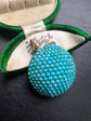 VICTORIAN PAVE TURQUOISE DOME PENDANT