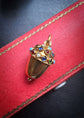 EARLY 20TH CENTURY GOLD MULTI GEM ACORN PENDANT