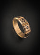 ‘IN MEMORY OF’ 18CT GOLD & ENAMEL BAND RING