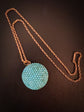 VICTORIAN PAVE TURQUOISE DOME PENDANT