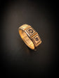 ‘IN MEMORY OF’ 18CT GOLD & ENAMEL BAND RING