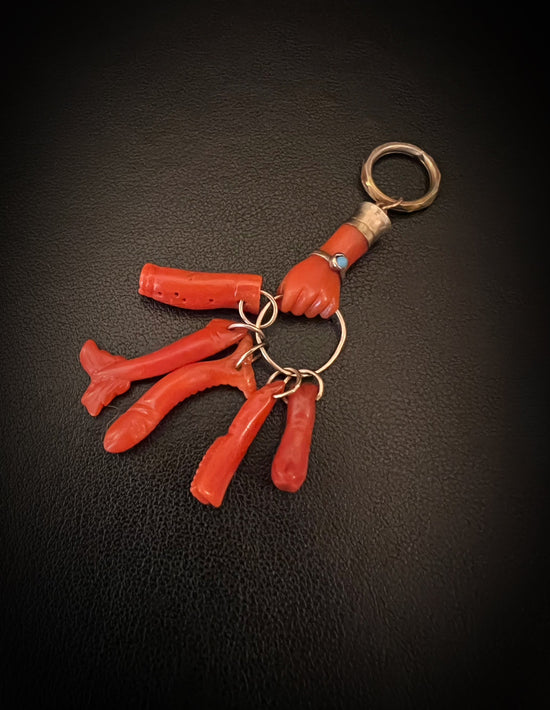 GEORGIAN CORAL FIGA HAND PENDANT