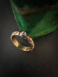 GEORGIAN OLD CUT DIAMOND CHASED BAND RING